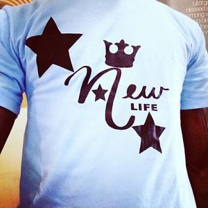 Men's and ladies Custom new life tee